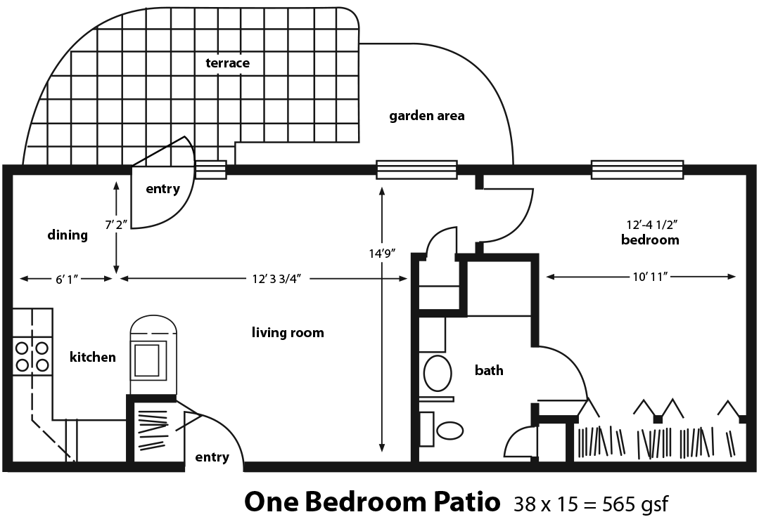 One Bedroom Apartment with Patio Golden Years